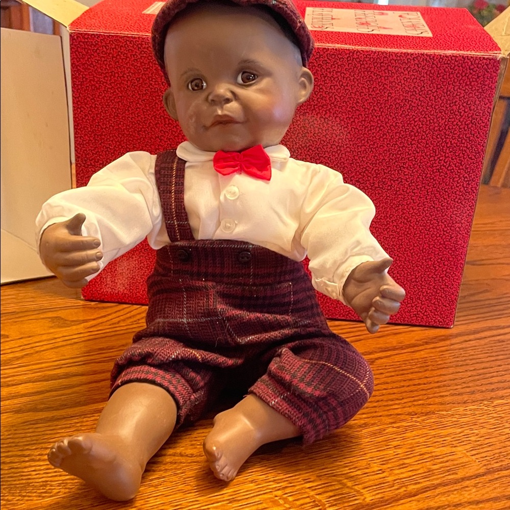 1992  Yolanda’s Precious Playmate NWT Charming Doll with Red Bow Tie